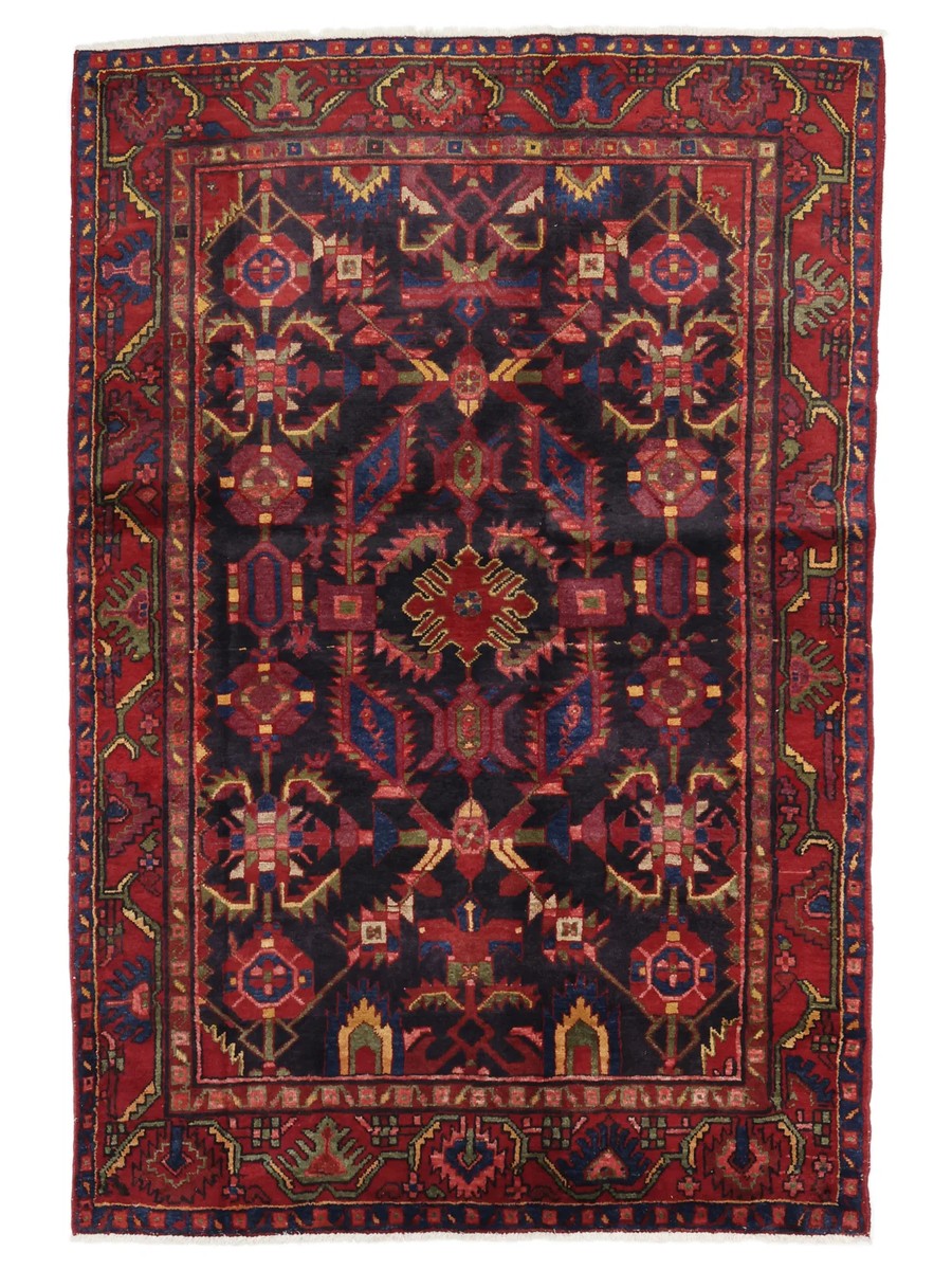 137x198 см, Иран, Хамадан, Wool, чёрный