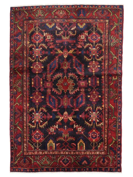137x198 см, Иран, Хамадан, Wool, чёрный