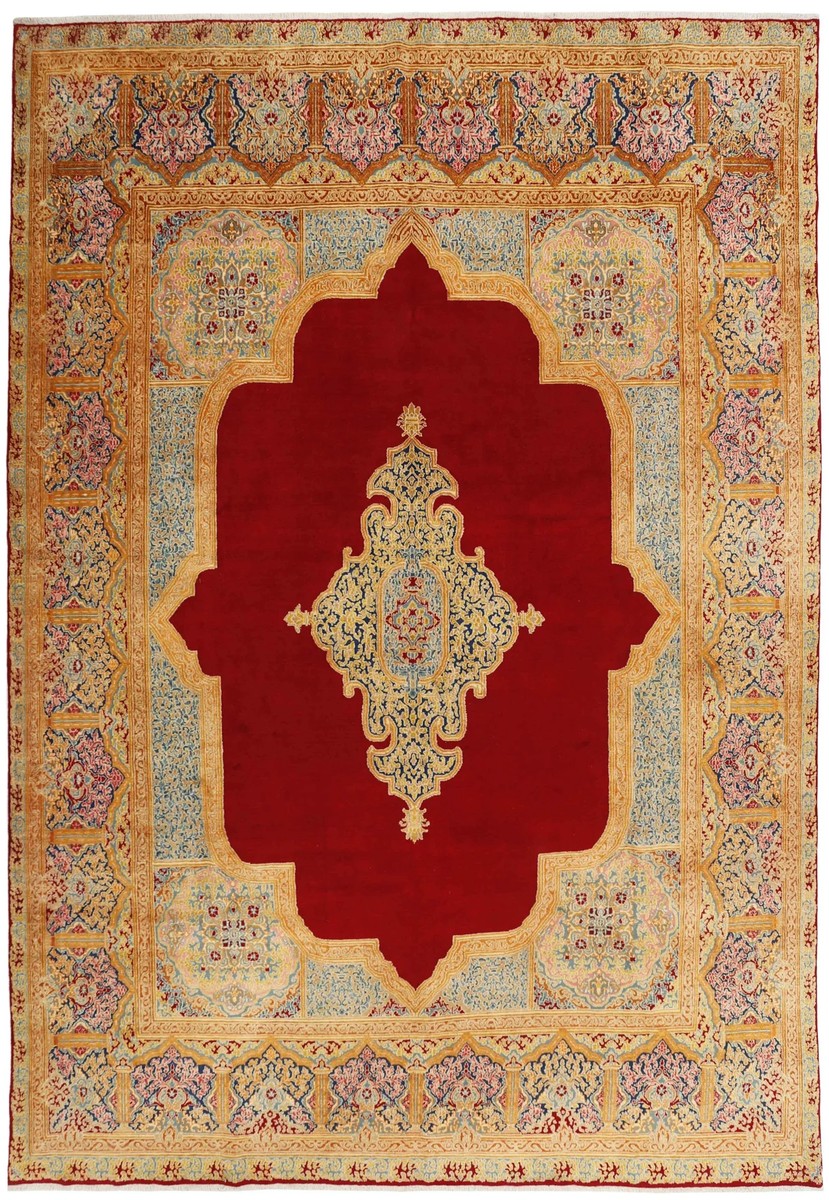 350x498 см, Иран, Керман, Wool, коричневый