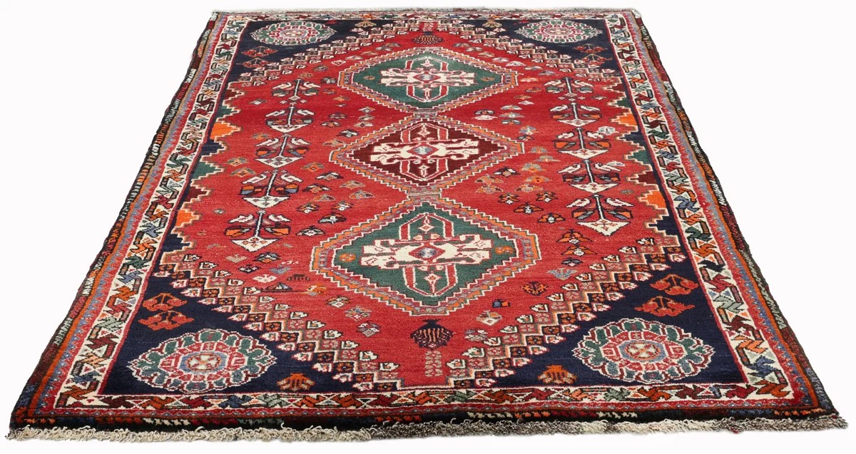 114x182 см, Иран, Кашкай, Wool, чёрный — вид 2
