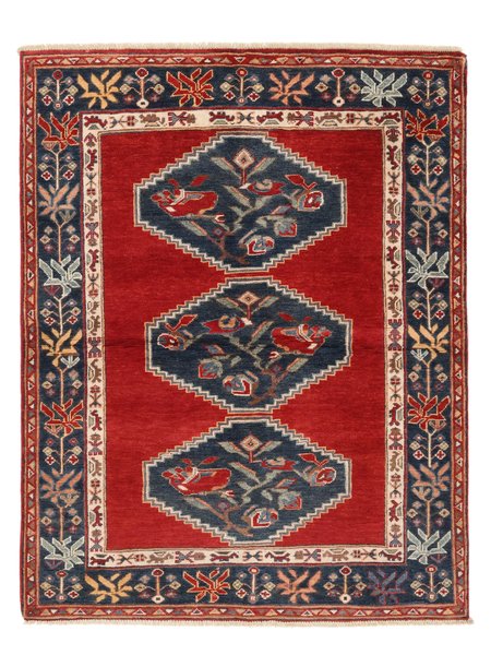 121x153 см, Афганистан, Казак, Wool, красный