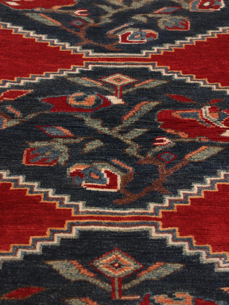 121x153 см, Афганистан, Казак, Wool, красный — вид 3