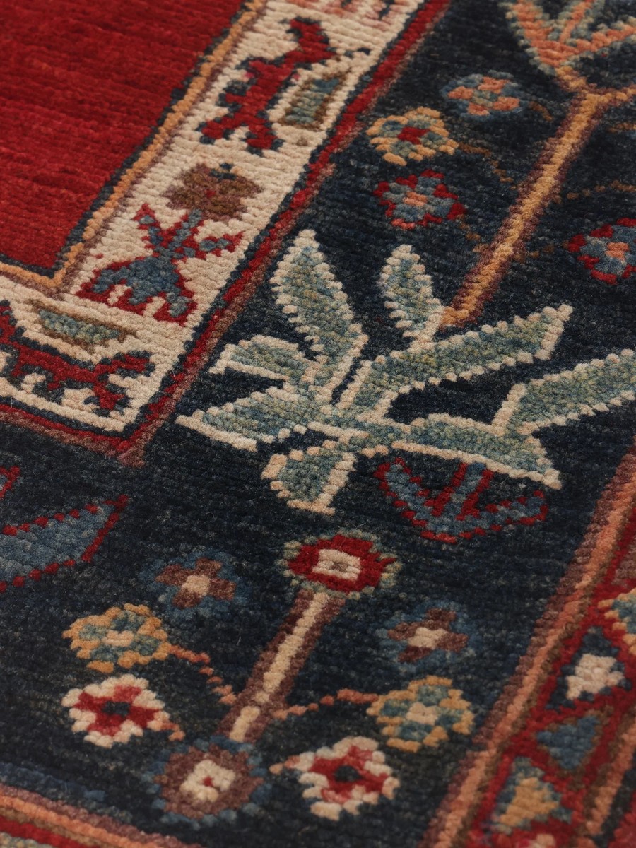 121x153 см, Афганистан, Казак, Wool, красный — вид 4