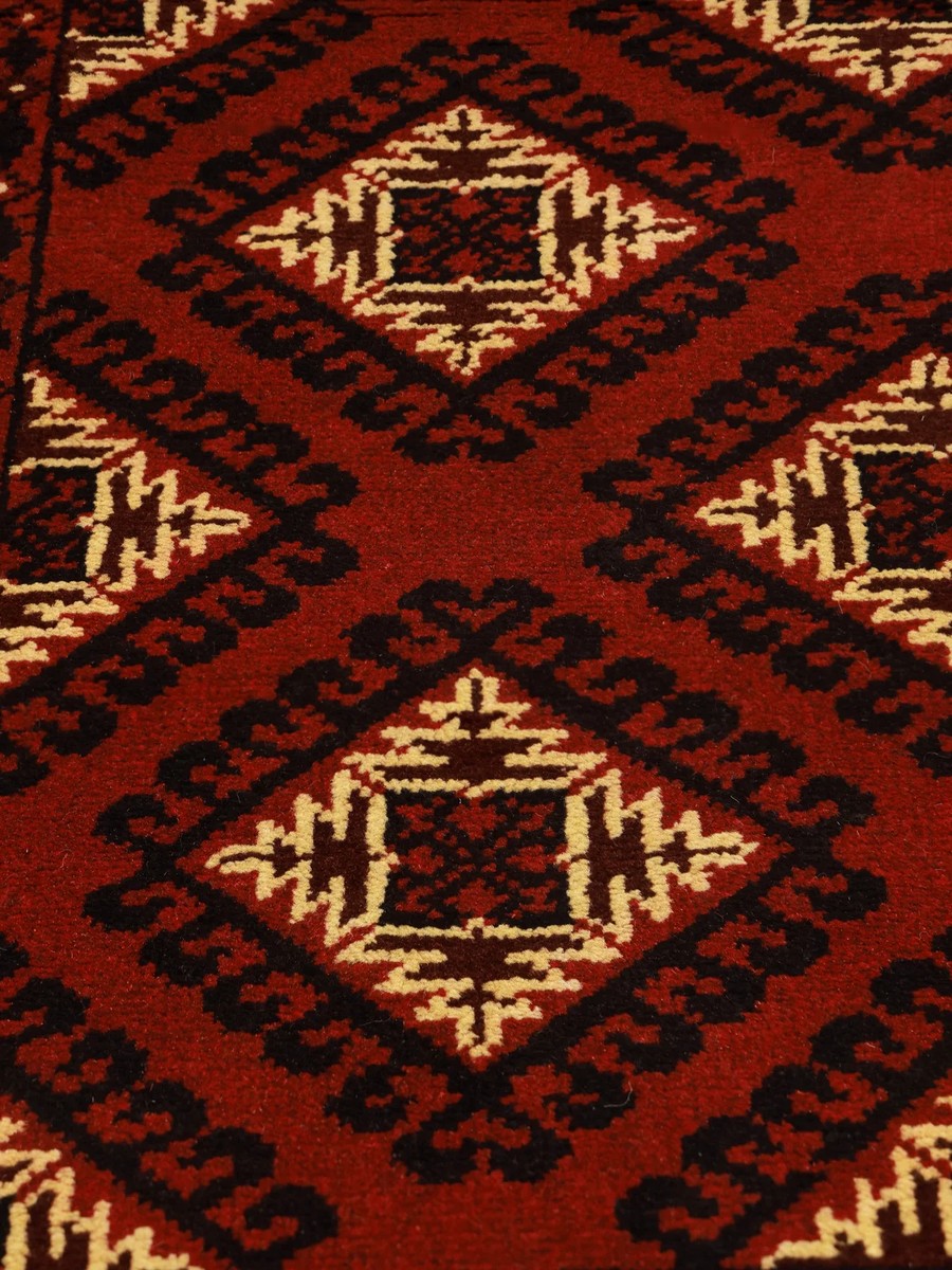 91x146 см, Афганистан, Восточные, Wool, красный — вид 3
