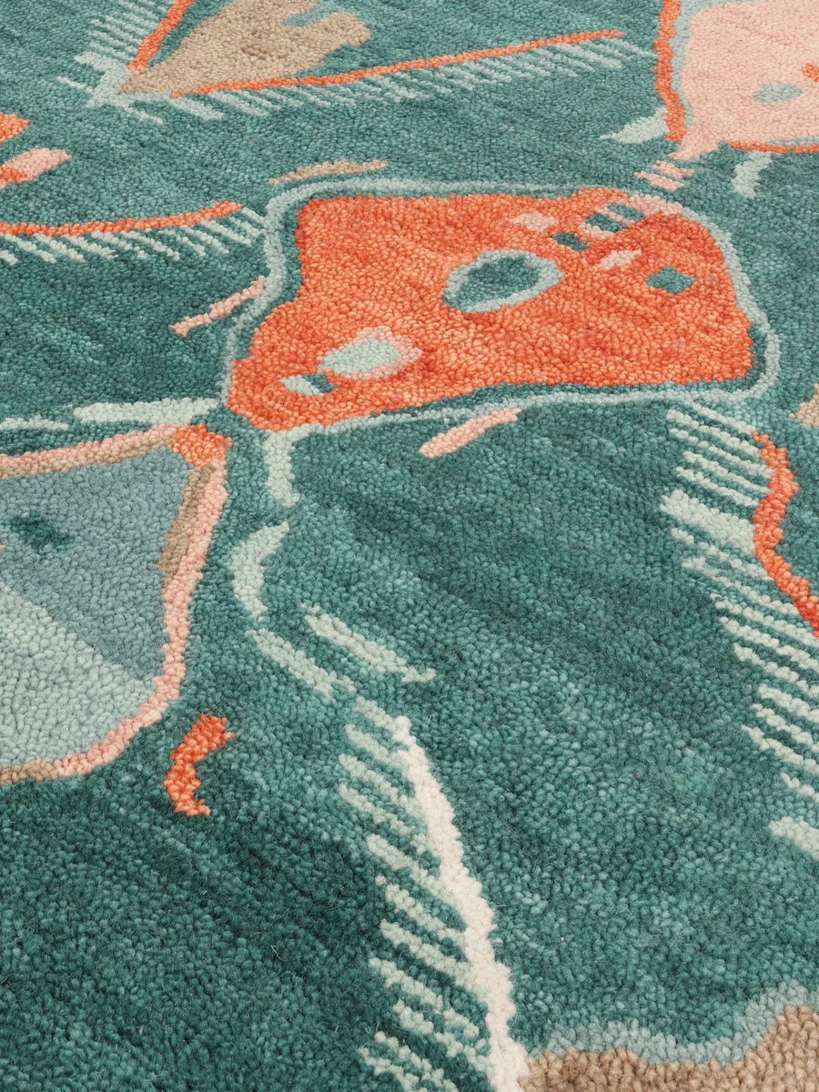 250x350 см, Индия, Современные, Wool, многоцветный — вид 4