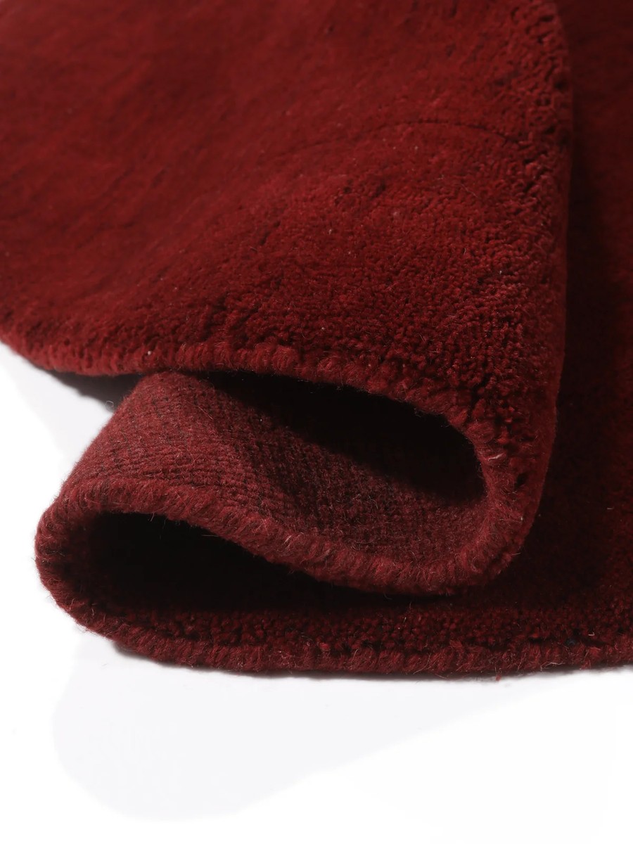 Ø150 см, Индия, Однотонные, Wool, красный — вид 7