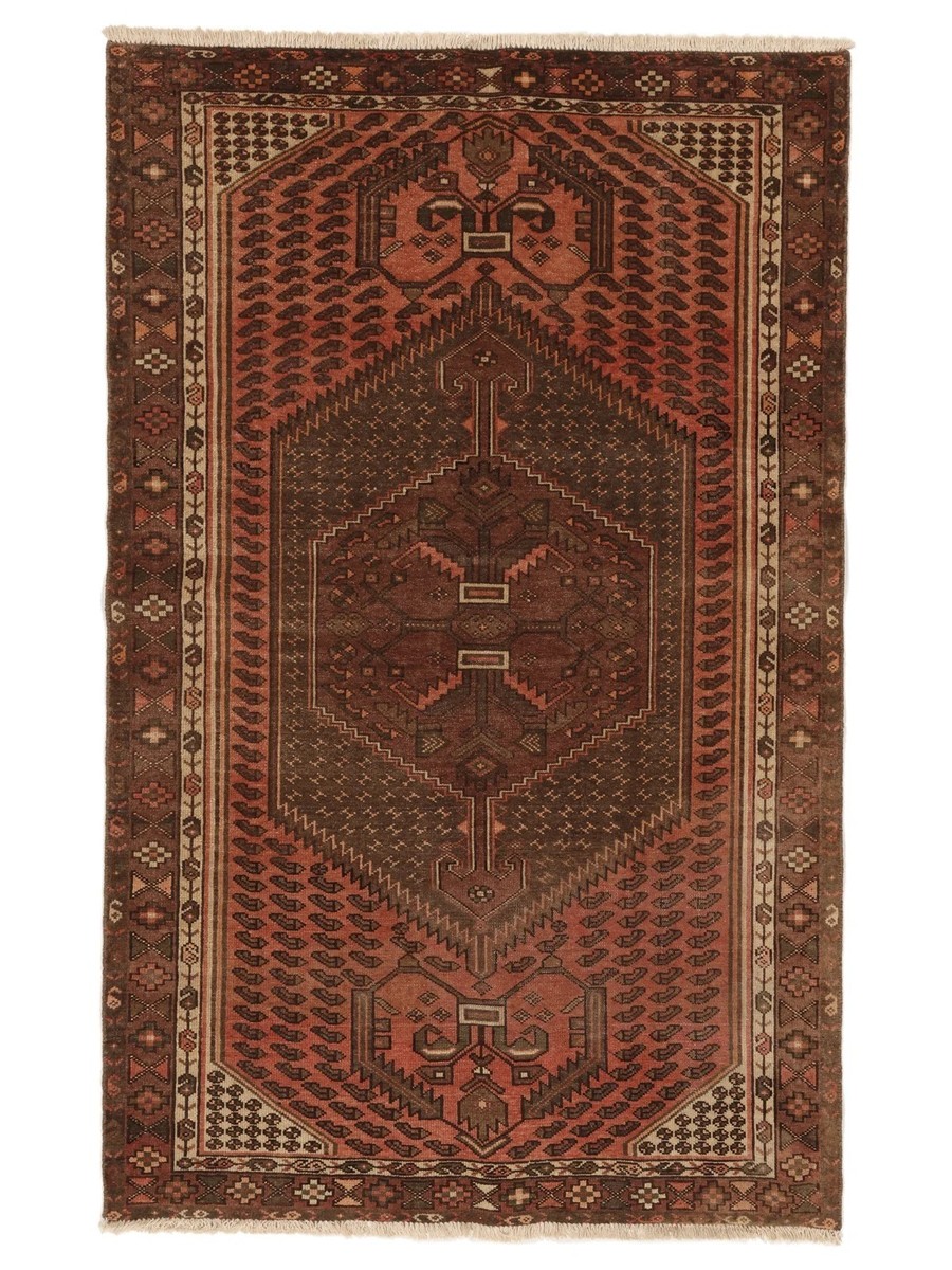 125x199 см, Иран, Винтаж, Wool, чёрный
