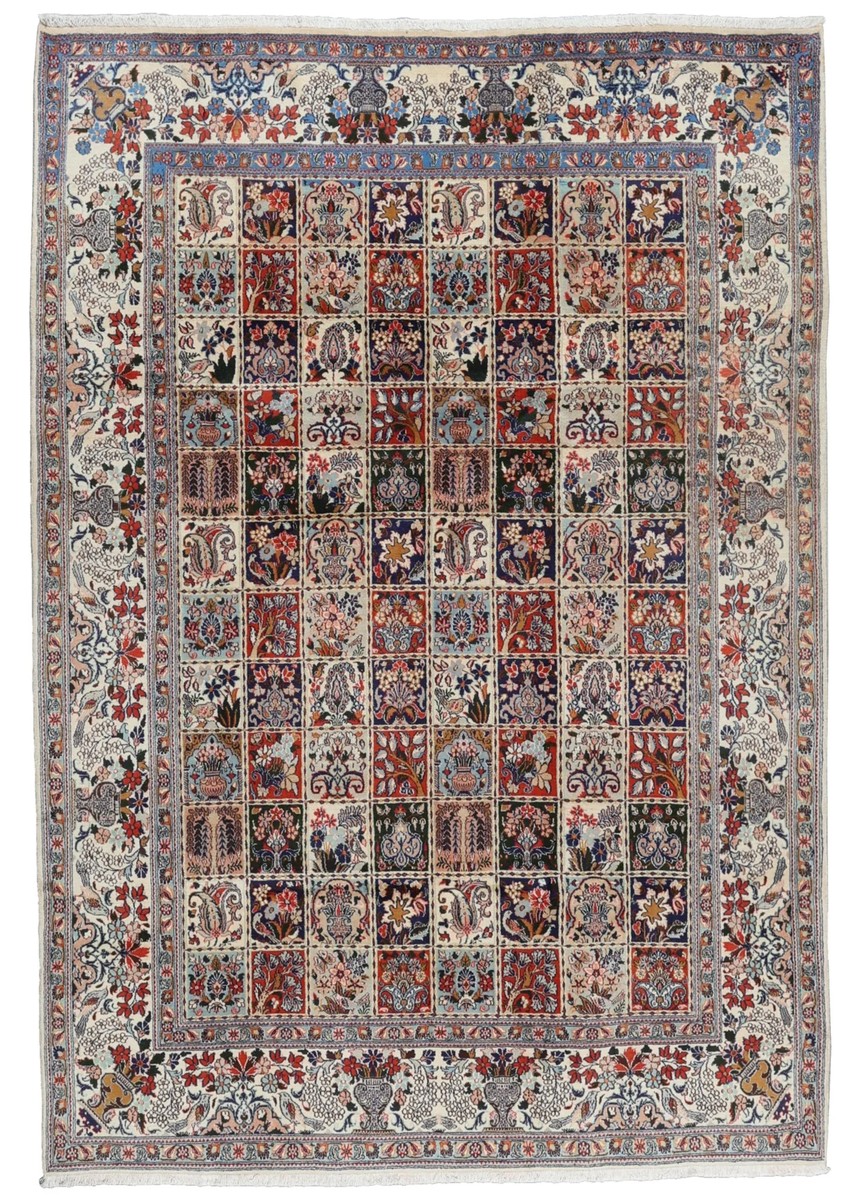 200x287 см, Иран, Муд, Wool, коричневый