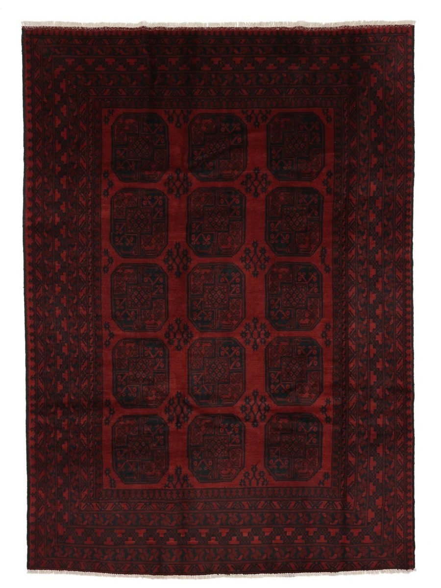 198x280 см, Афганистан, Акче, Wool, чёрный