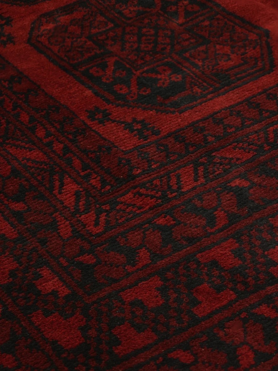 198x280 см, Афганистан, Акче, Wool, чёрный — вид 4