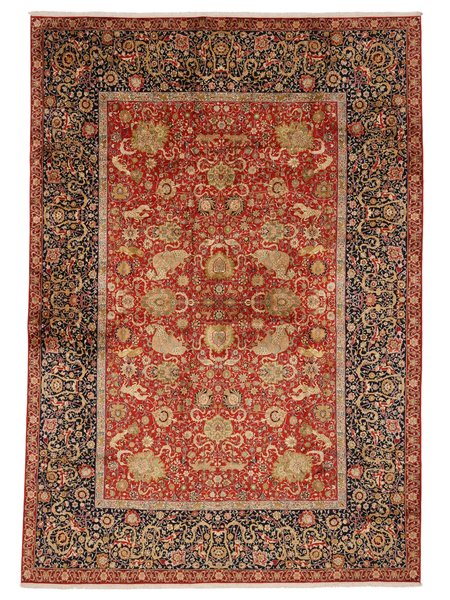 303x436 см, Индия, Шёлк, Silk, коричневый