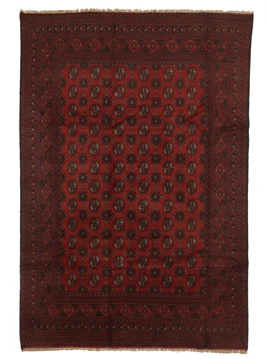 194x285 см, Афганистан, Акче, Wool, чёрный