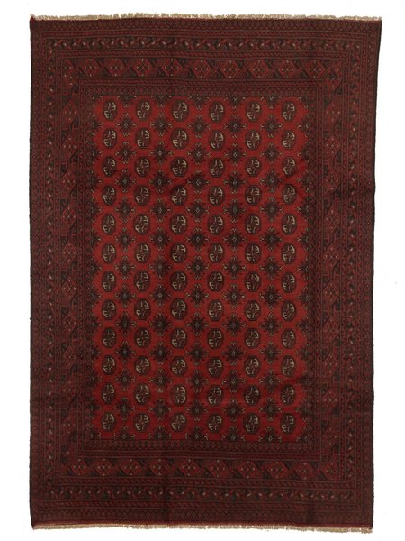 194x285 см, Афганистан, Акче, Wool, чёрный