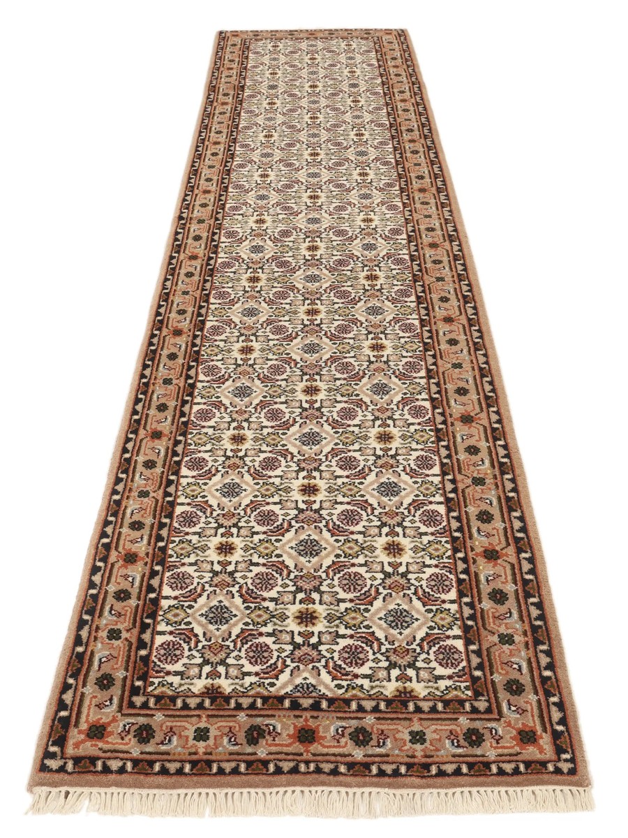 82x385 см, Индия, Биджар, Wool, коричневый — вид 2