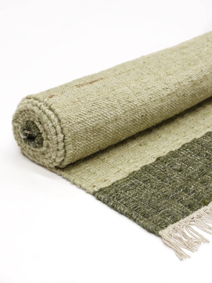 200x300 см, Индия, Современные, Wool, зелёный — вид 3
