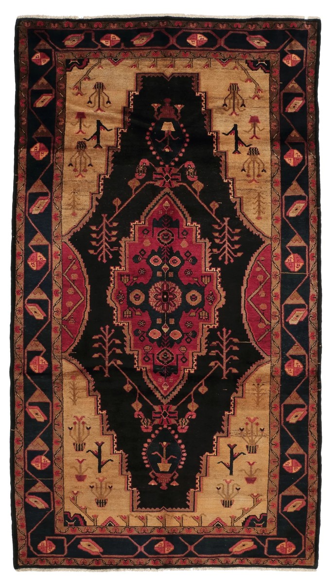 161x292 см, Иран, Сарук, Wool, чёрный