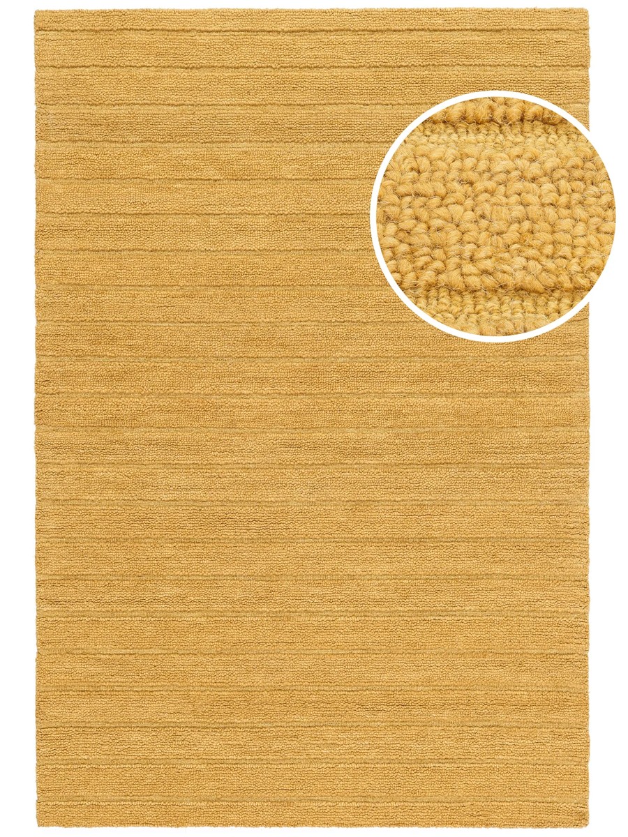160x230 см, Индия, Современные, Wool, горчичный