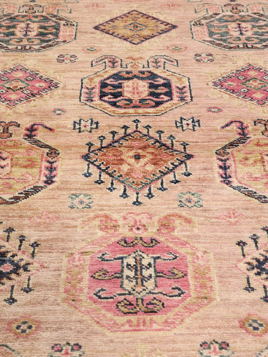 101x154 см, Афганистан, Казак, Wool, оранжевый — вид 3