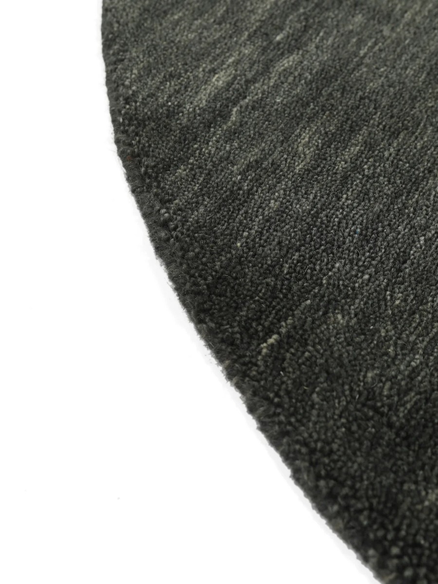 Ø250 см, Индия, Однотонные, Wool, чёрный — вид 4