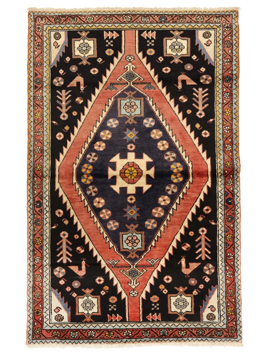 113x177 см, Иран, Хамадан, Wool, бежевый