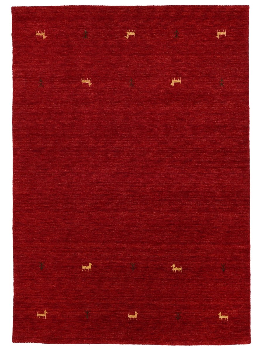 160x230 см, Индия, Габбе, Wool, красный