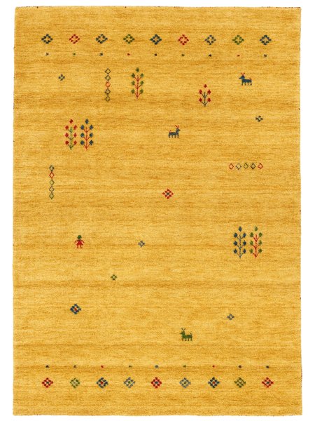 160x230 см, Индия, Габбе, Wool, жёлтый
