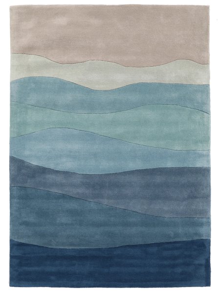 140x200 см, Индия, Современные, Wool, синий