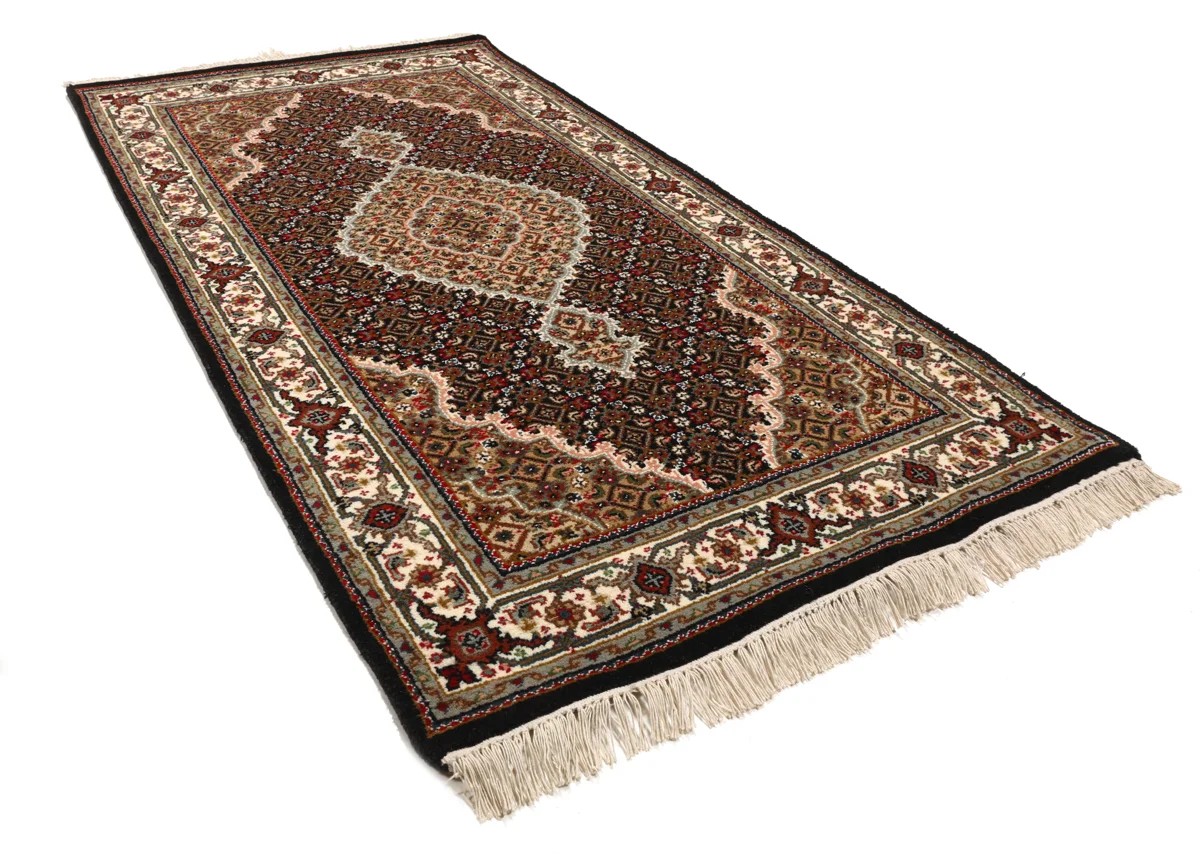 93x162 см, Индия, Табриз, Wool, оранжевый — вид 3