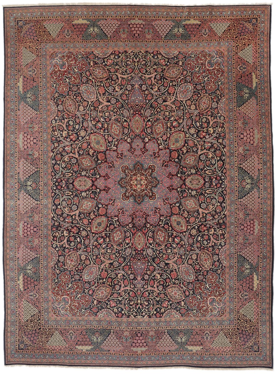 321x422 см, Иран, Кашан, Wool, коричневый