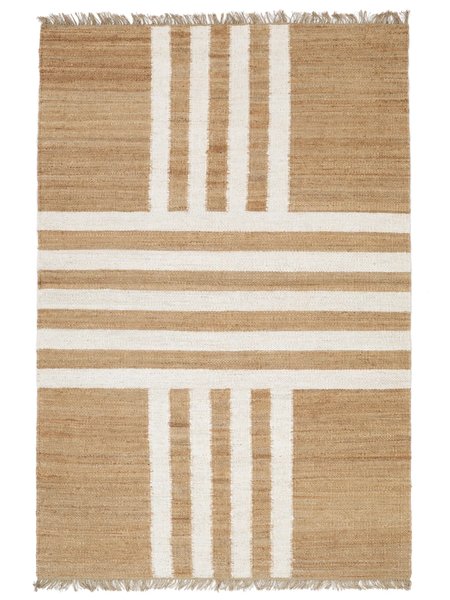 200x300 см, Индия, Современные, 100% Jute, натуральный белый
