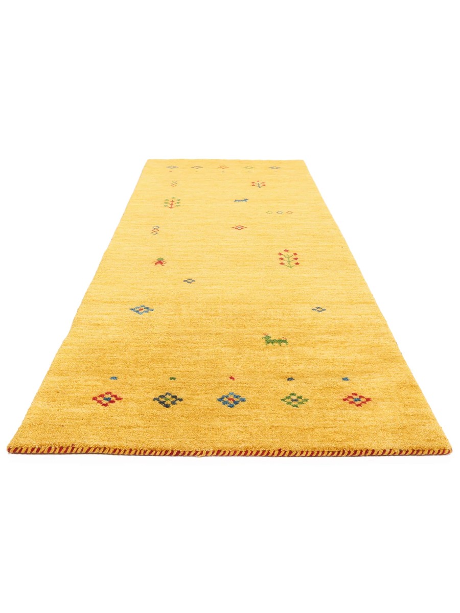 80x250 см, Индия, Габбе, Wool, жёлтый — вид 2