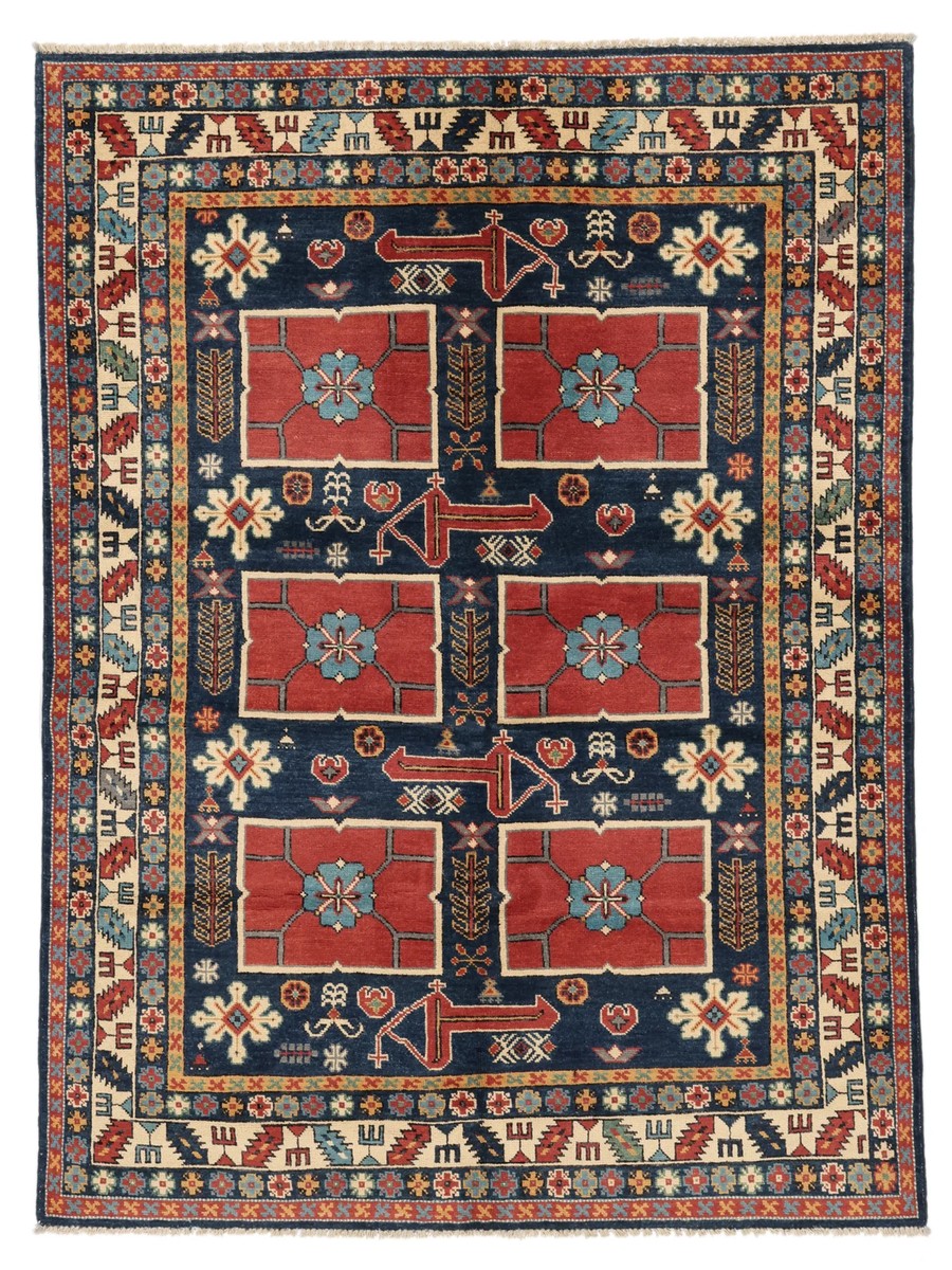 149x203 см, Афганистан, Казак, Wool, чёрный