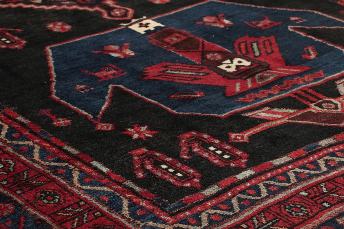 132x290 см, Иран, Восточные, Wool, чёрный — вид 6