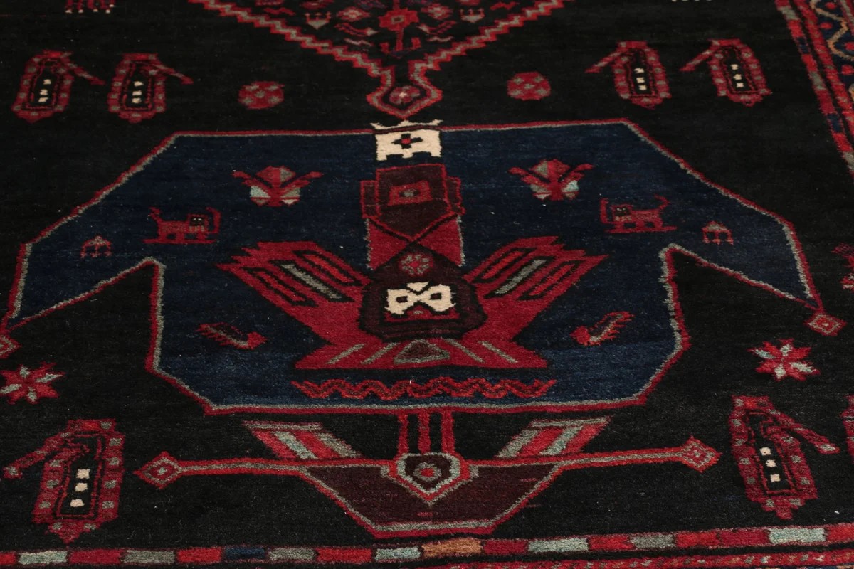 132x290 см, Иран, Восточные, Wool, чёрный — вид 7