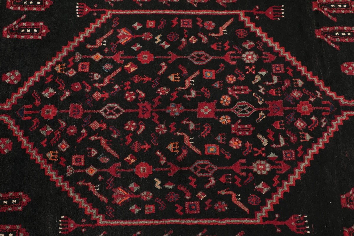 132x290 см, Иран, Восточные, Wool, чёрный — вид 8