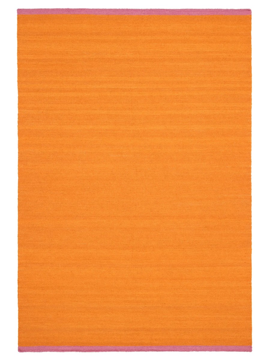 160x230 см, Индия, Однотонные, 85% Wool, оранжевый