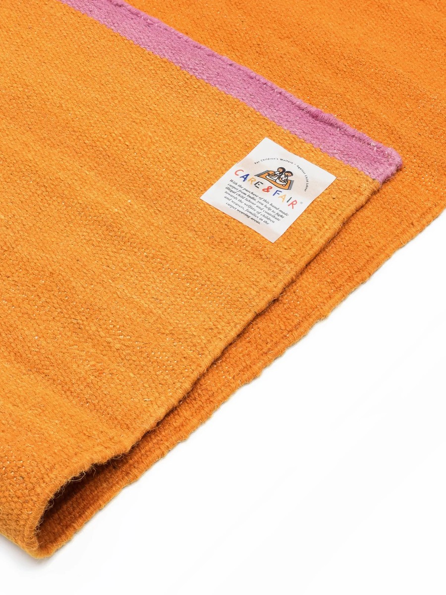 160x230 см, Индия, Однотонные, 85% Wool, оранжевый — вид 5