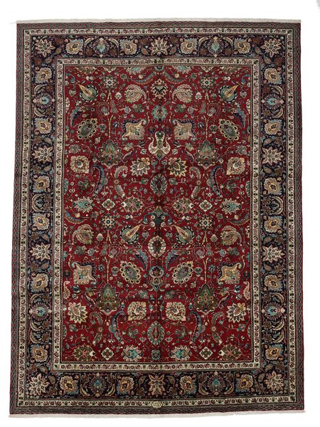 297x400 см, Иран, Табриз, Wool, чёрный