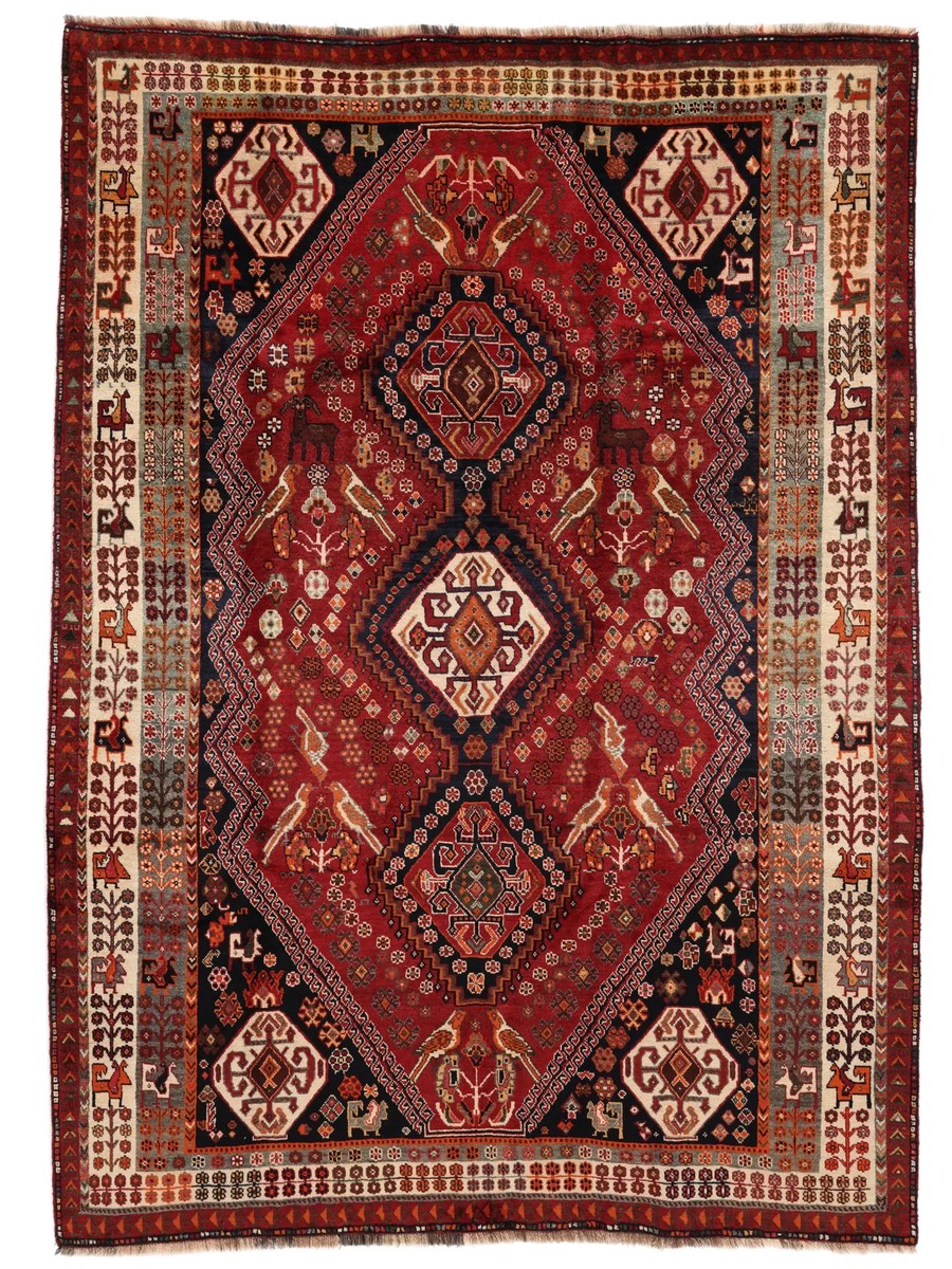 210x295 см, Иран, Кашкай, Wool, чёрный