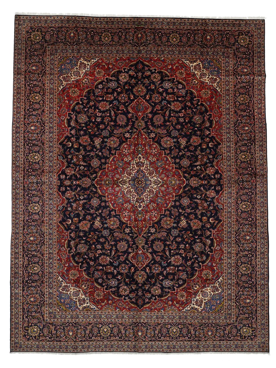 311x410 см, Иран, Кашан, Wool, чёрный