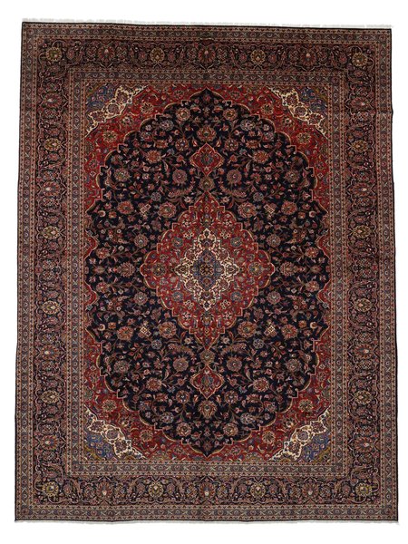 311x410 см, Иран, Кашан, Wool, чёрный