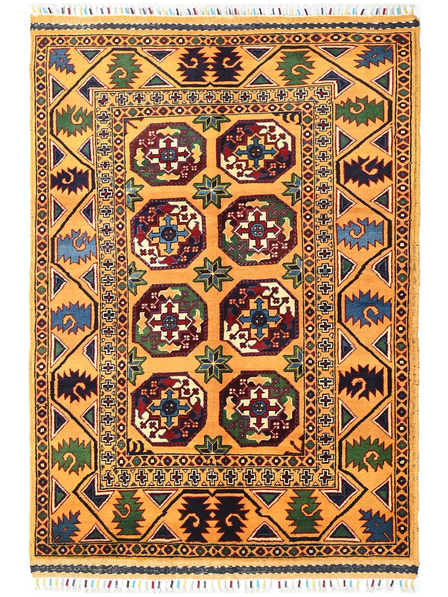 98x147 см, Афганистан, Афган / Пакистан, Wool, оранжевый