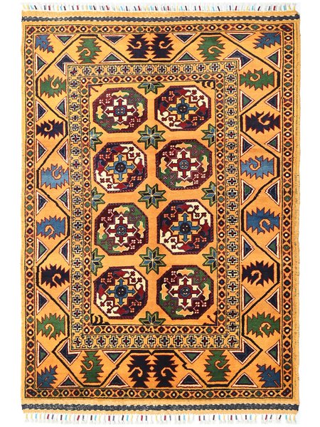 98x147 см, Афганистан, Афган / Пакистан, Wool, оранжевый