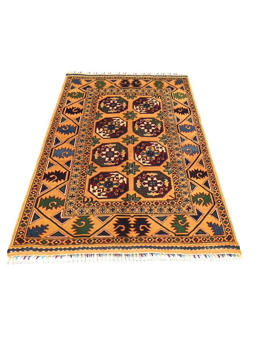 98x147 см, Афганистан, Афган / Пакистан, Wool, оранжевый — вид 2