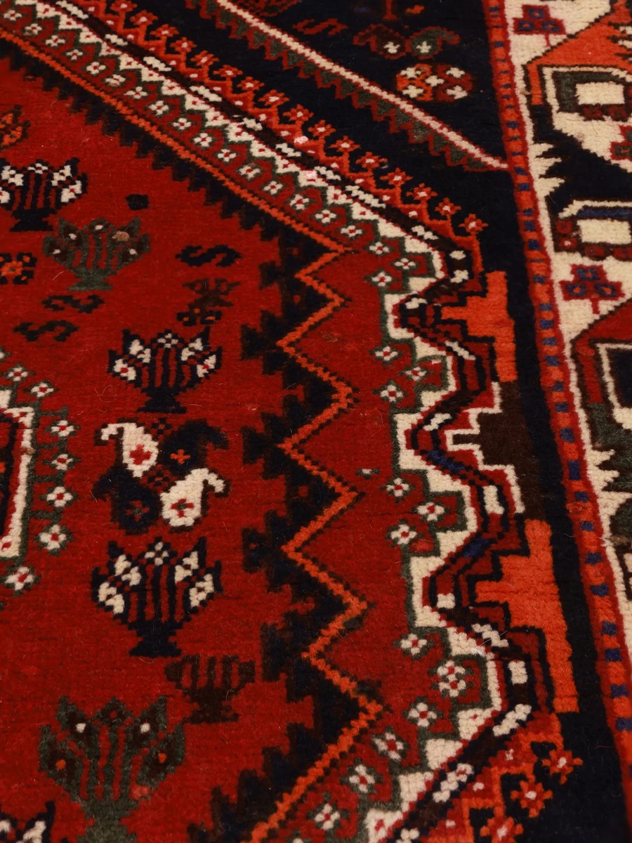 119x166 см, Иран, Кашкай, Wool, красный — вид 4