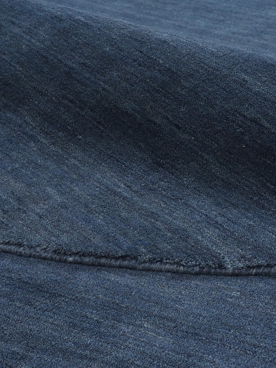 Ø250 см, Индия, Однотонные, Wool, тёмно-синий — вид 3