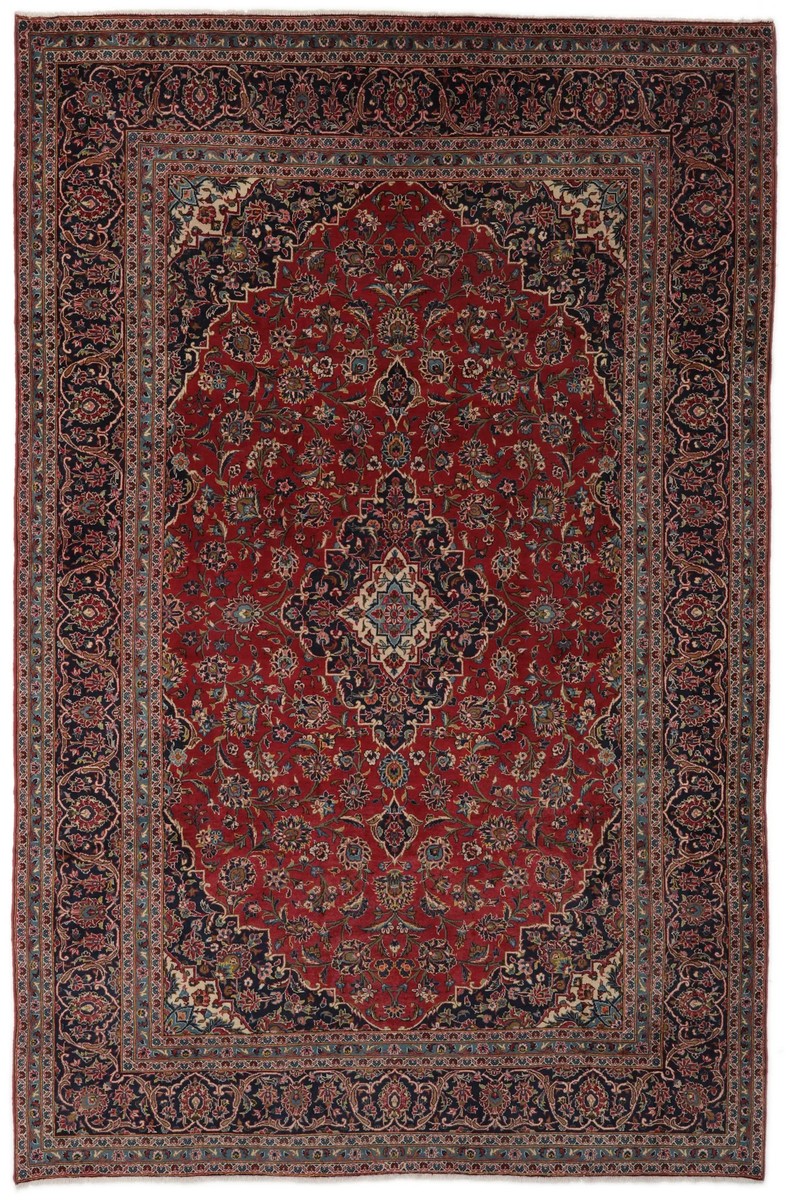 239x366 см, Иран, Кашан, Wool, чёрный