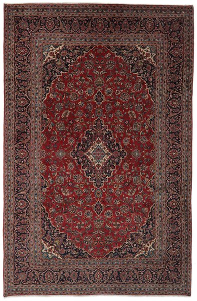 239x366 см, Иран, Кашан, Wool, чёрный