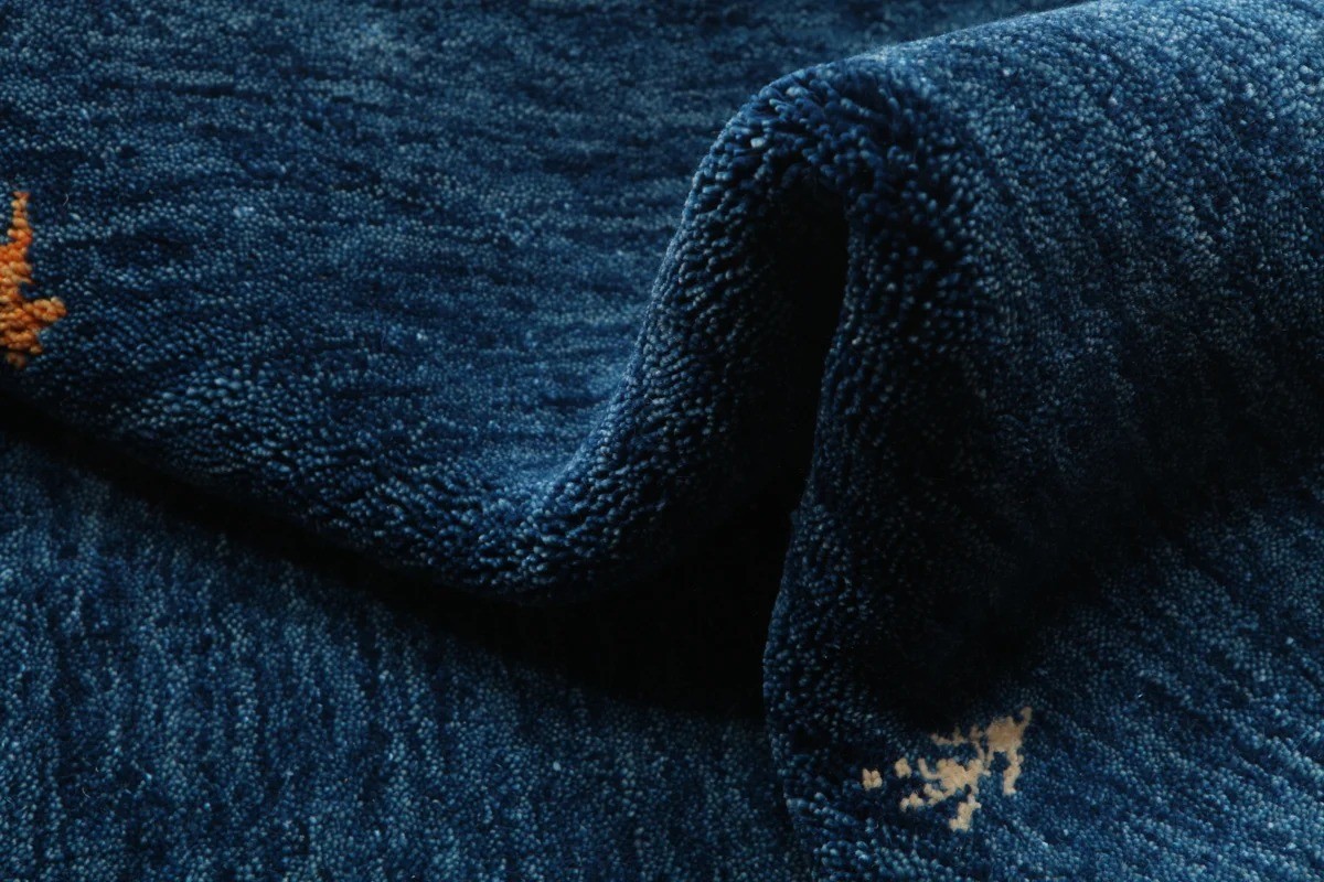 80x250 см, Индия, Габбе, Wool, тёмно-синий — вид 2