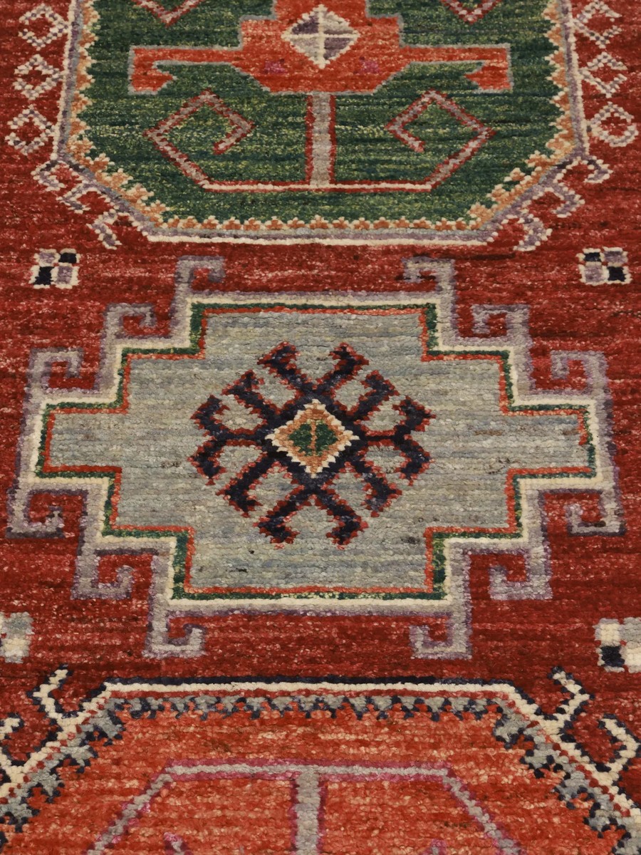 86x392 см, Афганистан, Казак, Wool, зелёный — вид 4